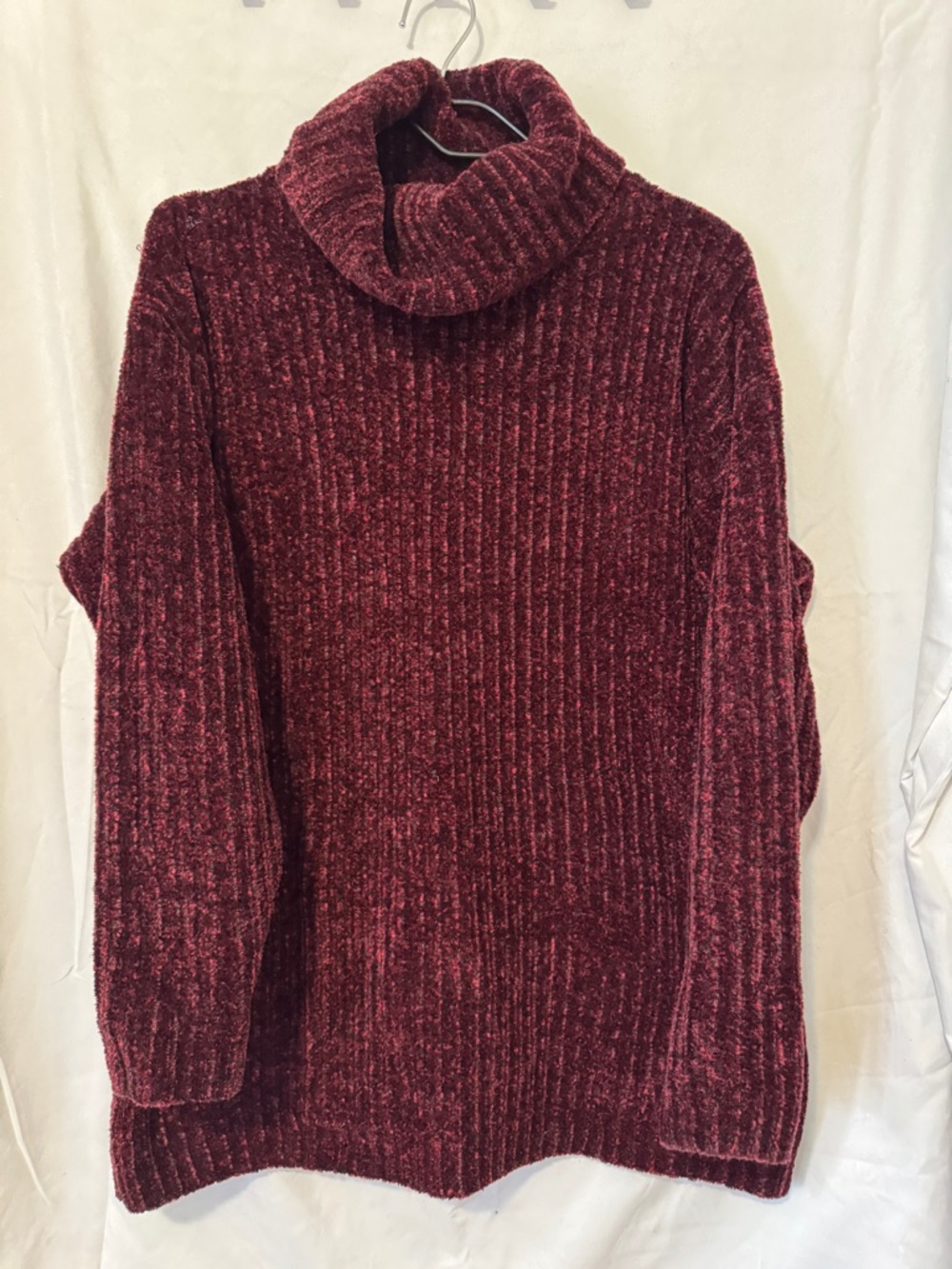 Amanda Smith Chenille Turtleneck Sweater - Burgundy